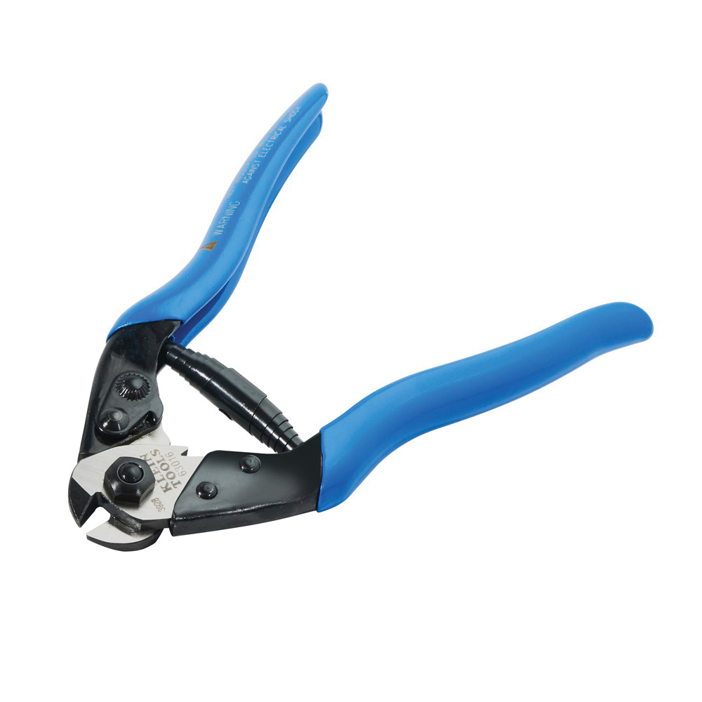 Klein Tools 63016 Heavy-Duty Cable Shear, 7-1/2 in OAL, Steel Jaw, Comfortable Handle, Blue Handle - 3
