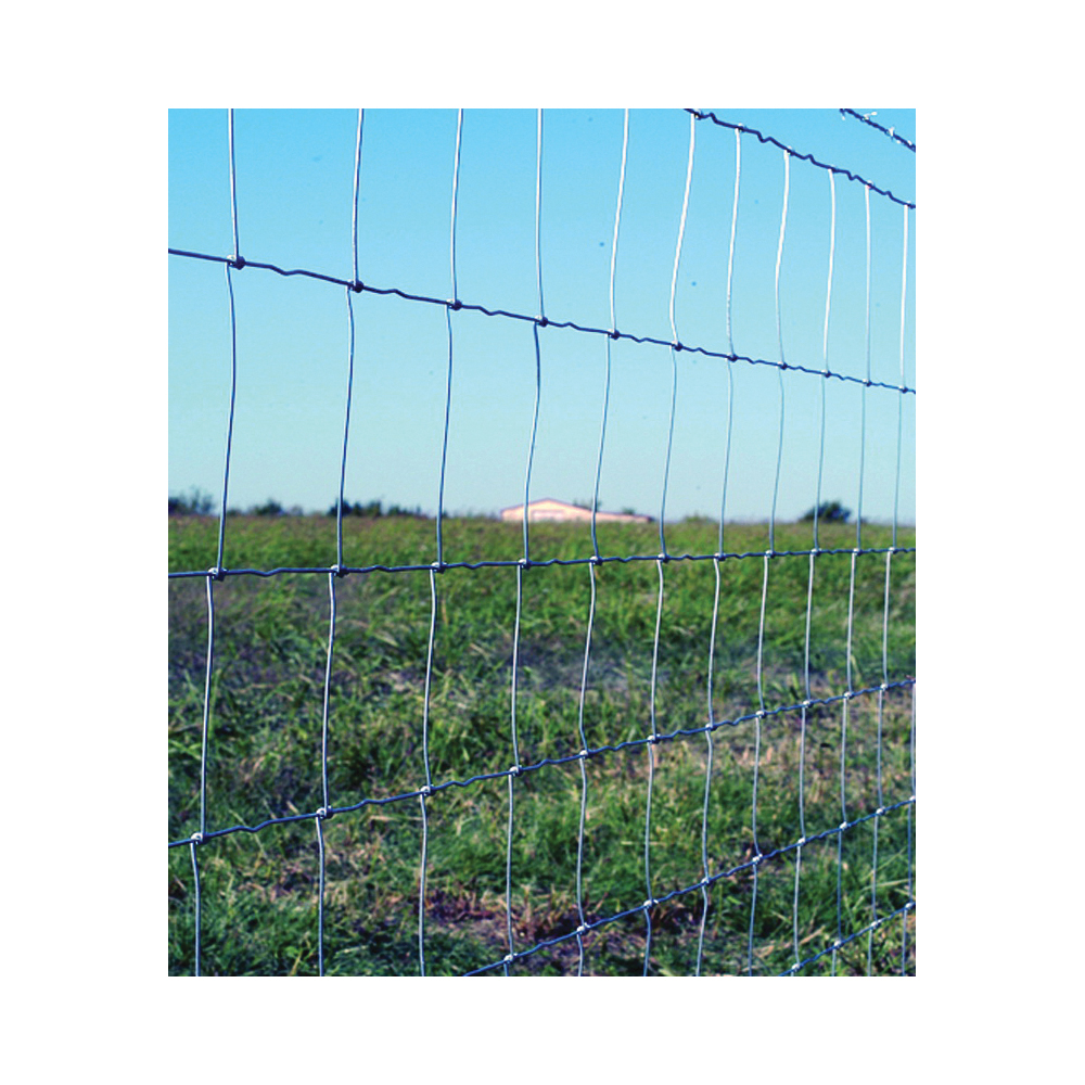 0214-5 Field Fence, 330 ft L, 47 in H, Hinge Knot Mesh, 12-1/2 Gauge, Steel, Zinc