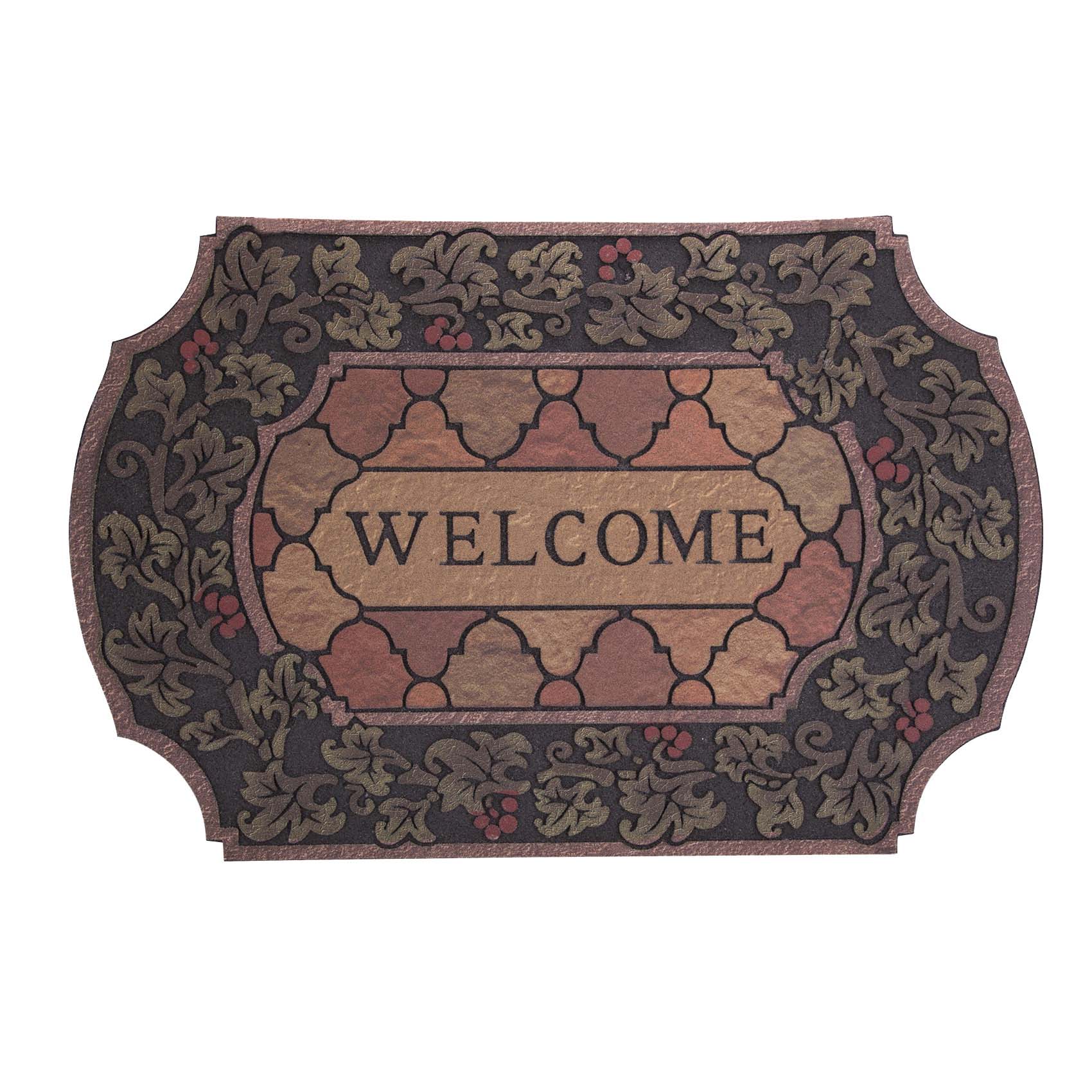 T199 Door Mat, 35 in L, 23 in W, Flocking Pattern, Polyester Surface
