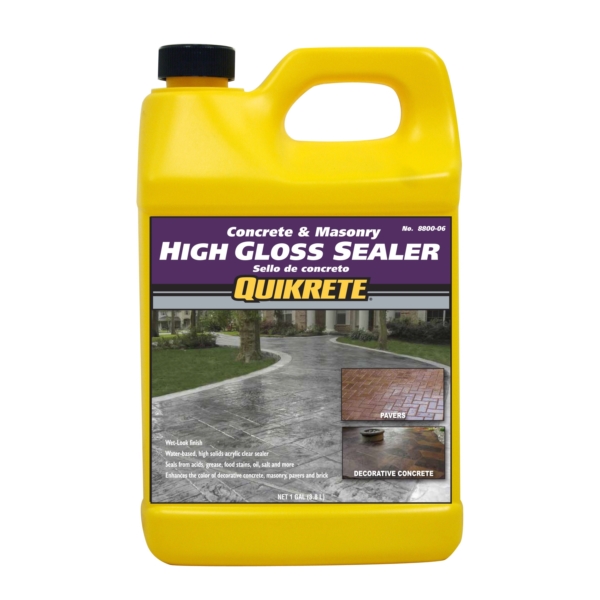 Quikrete 8800-06 High Gloss Sealer, White, Liquid, 1 gal Bottle - 1