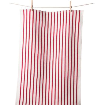 HIC 02603RD Casserole Kitchen Towel, 30 in L, 20 in W, Cotton, Red/White - 3