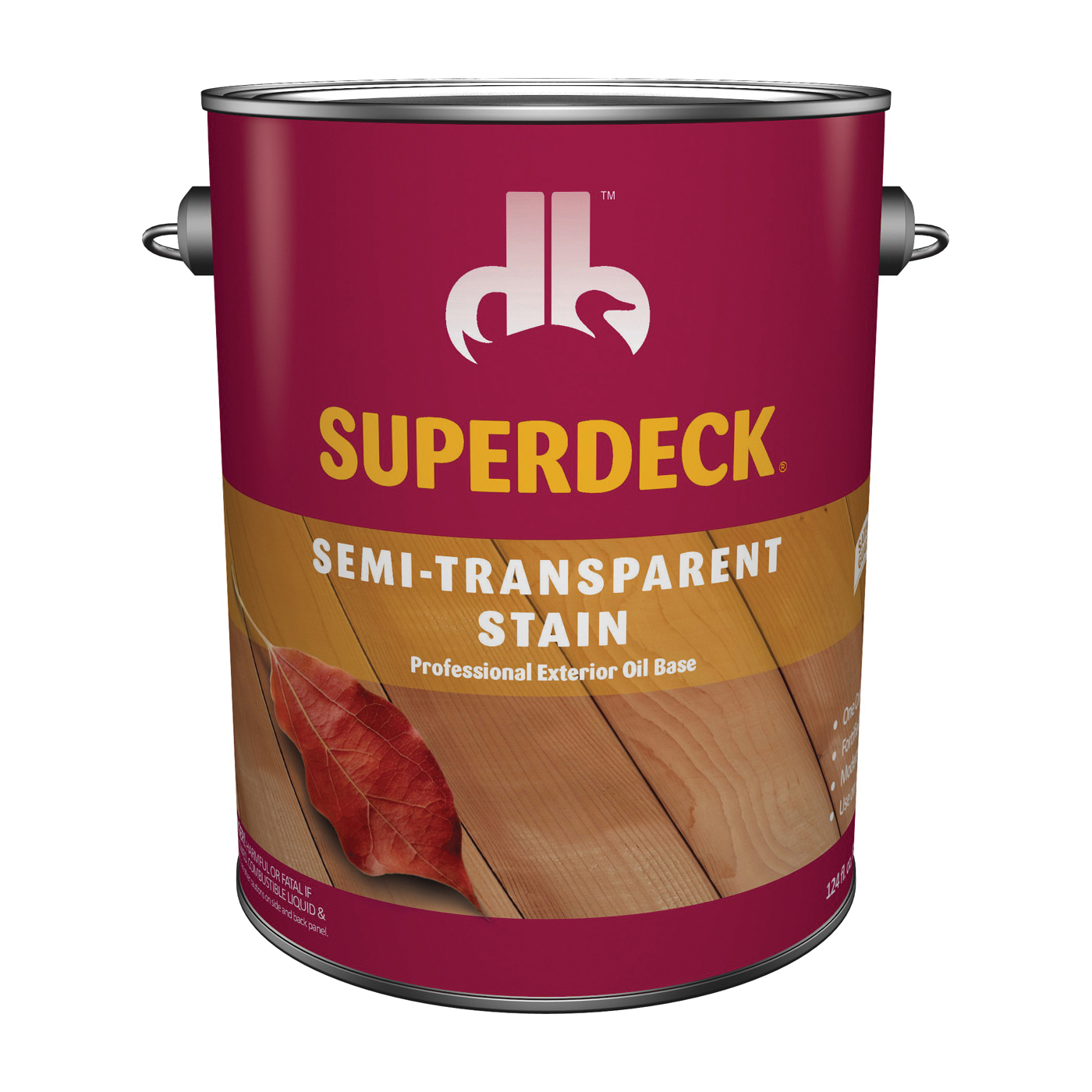 Duckback SC0023004-16 Semi Transparent Stain, Luster, Redwood, Liquid, 1 gal, Pail