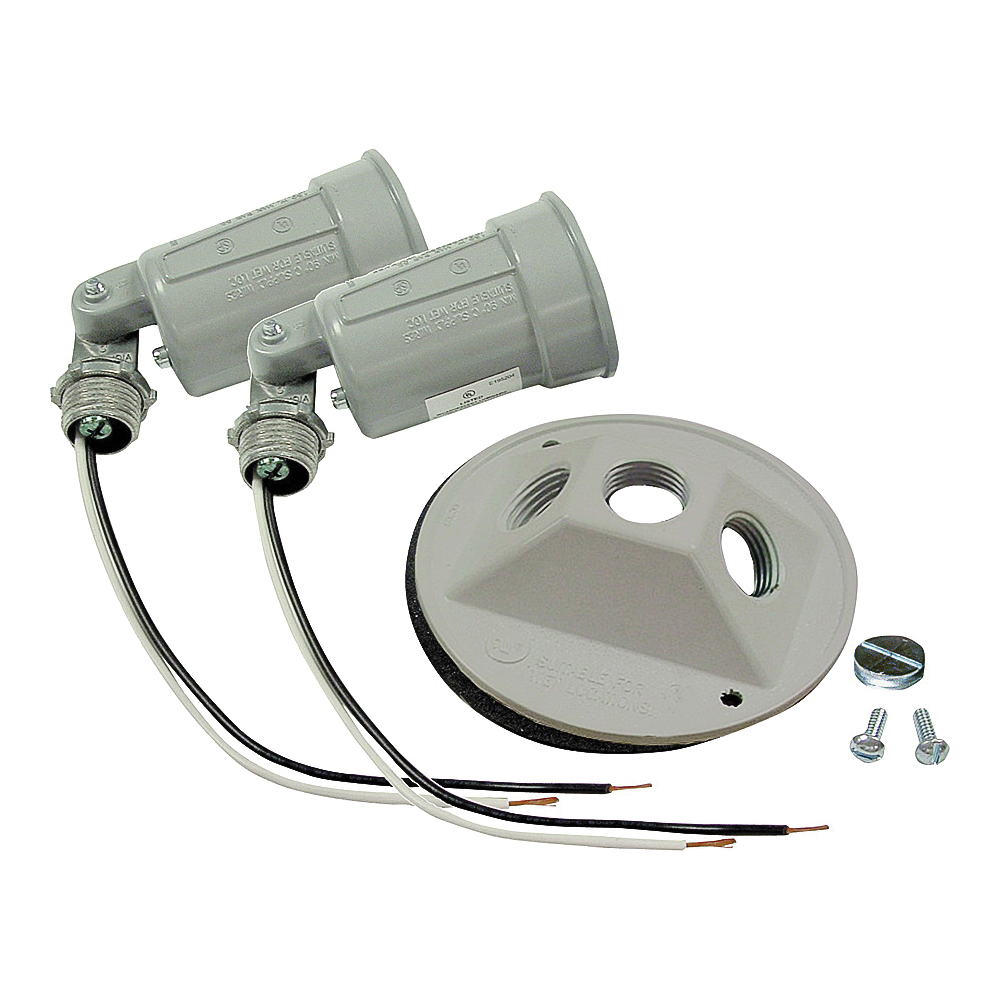 5625-5 Lamp Holder, 120 V, 75 to 150 W, Gray