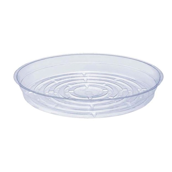 Curtis Wagner Plastics CW-400N Saucer, 4 in Dia, Vinyl, Clear - 1