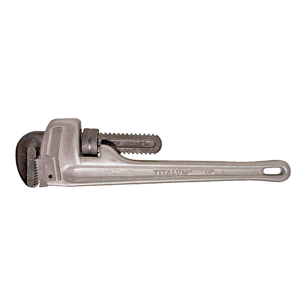04814 Pipe Wrench, 2 in Jaw, 14 in L, Straight Jaw, Aluminum, Epoxy-Coated