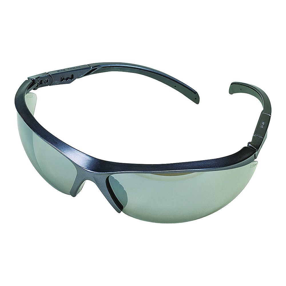 10083083 Safety Glasses, Anti-Fog Lens, Metal Blue/Gray Frame