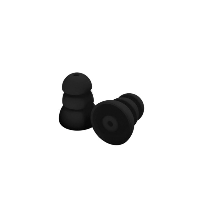 ComforTiered Series PRP-SB10 Replacement Plugs, 26 dB NRR, Silicone Ear Plug, Black Ear Plug