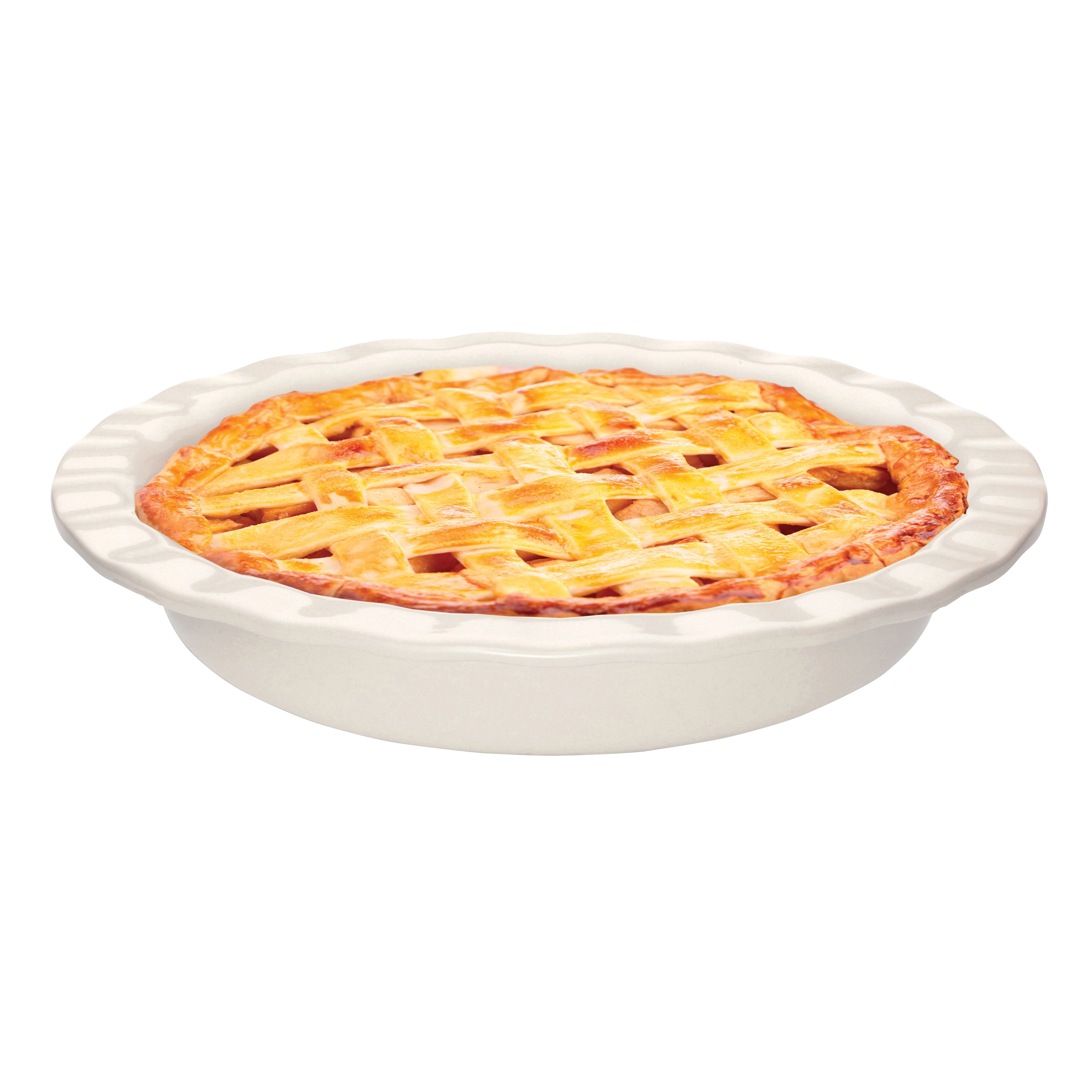 Mrs Anderson's Baking 98063 Pie Plate, 9.5 qt Capacity, 9-1/2 in Dia, Ceramic, White, Dishwasher Safe: Yes - 3