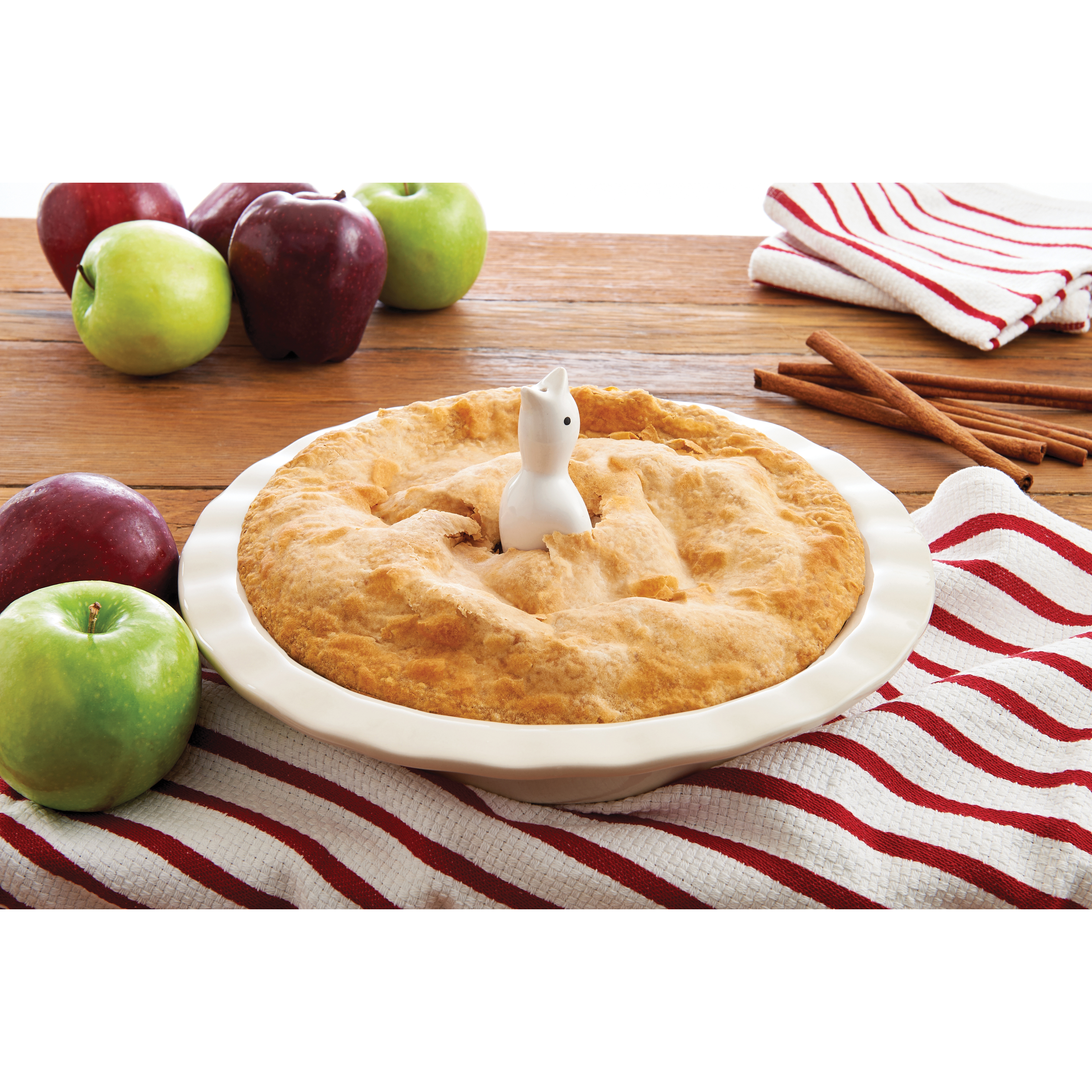 Mrs Anderson's Baking 98063 Pie Plate, 9.5 qt Capacity, 9-1/2 in Dia, Ceramic, White, Dishwasher Safe: Yes - 4