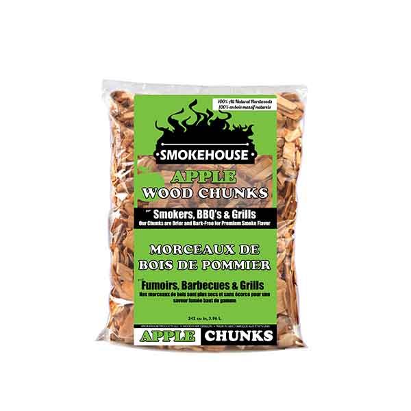 Smokehouse 9770-010-0000 Series Chunk, Apple, 3.96 in L, Wood, 1.75 lb Bag - 3