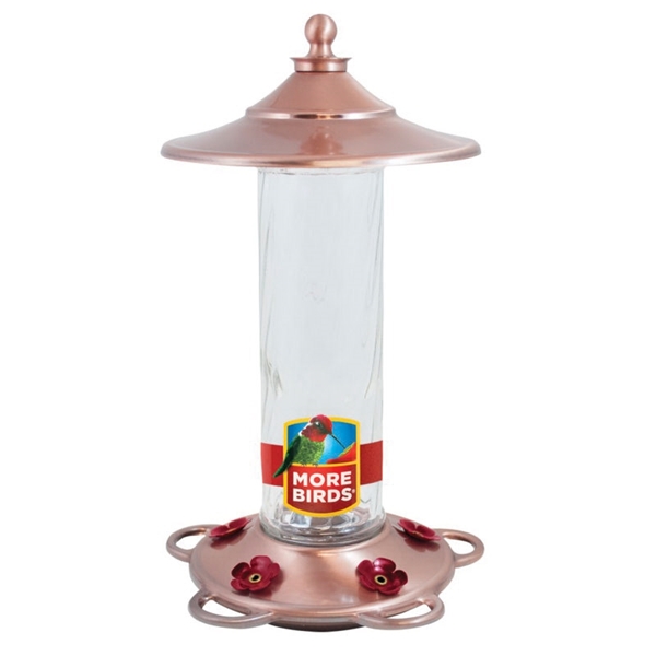 More Birds 34 GLO Bird Feeder, Glass/Metal, 10.58 in H