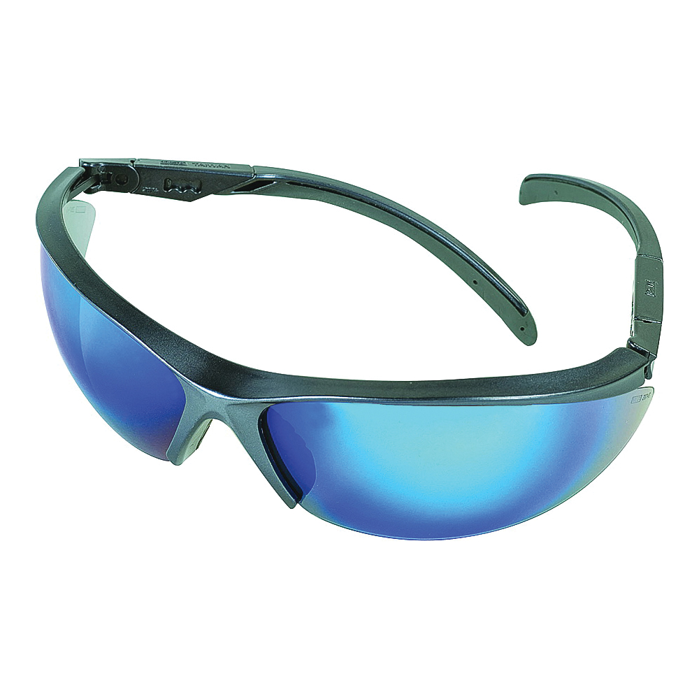 10083086 Essential Adjust Safety Glasses, Anti-Fog Lens, Metal Frame, Blue Gray Frame