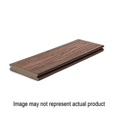 Composite Decking Board, Trex, 1 in X 6 in x 12 ft, Enhance Basics, Grooved Edge, Saddle - 1