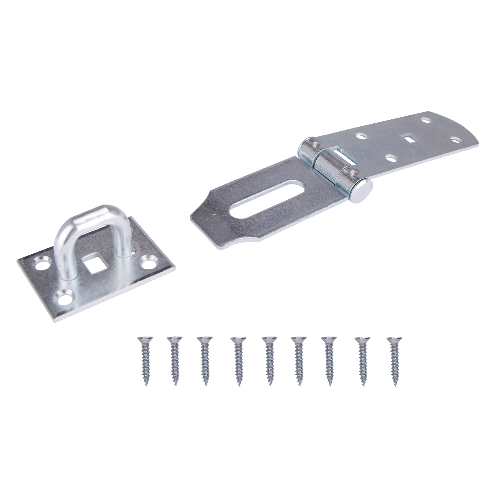 LR-137-BC3L-PS Safety Hasp, 7-1/4 in L, Steel, Zinc, Fixed Staple