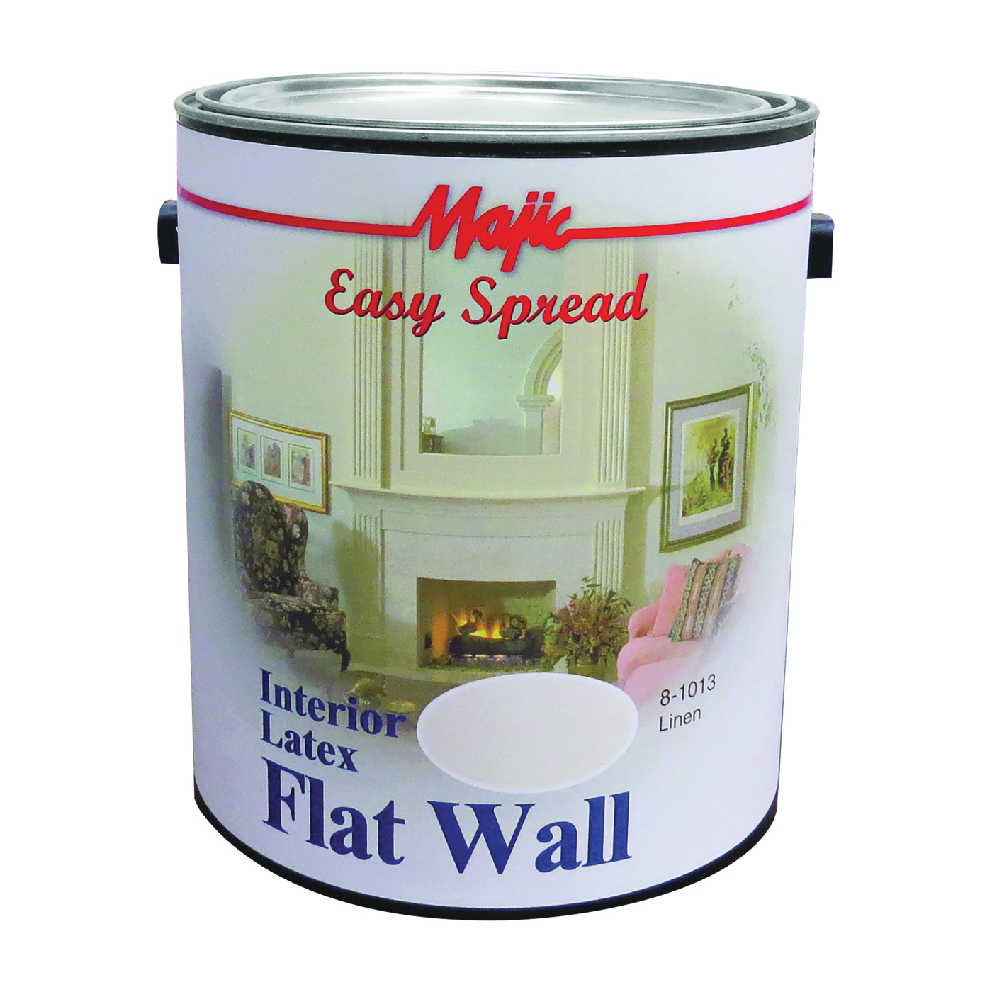 8-1013-1 Interior Wall Paint, Flat, Linen, 1 gal Can