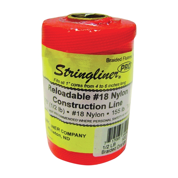 Pro Series 35459 Construction Line, #18 Dia, 500 ft L, 165 lb Working Load, Nylon, Fluorescent Orange