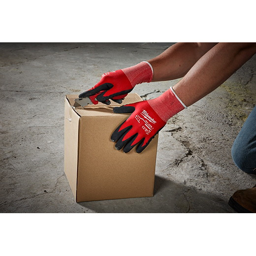 Milwaukee 48-22-8901 Gloves, Unisex, M, 7.2 to 7.5 in L, Nitrile, Red - 4