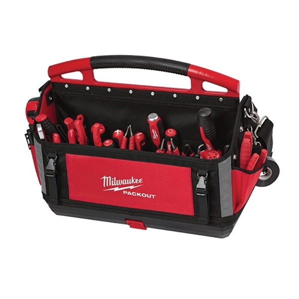 Milwaukee 48-22-8320 Tool Tote, 20 in W, 11 in D, 17 in H, 32-Pocket, Polyester, Red - 3