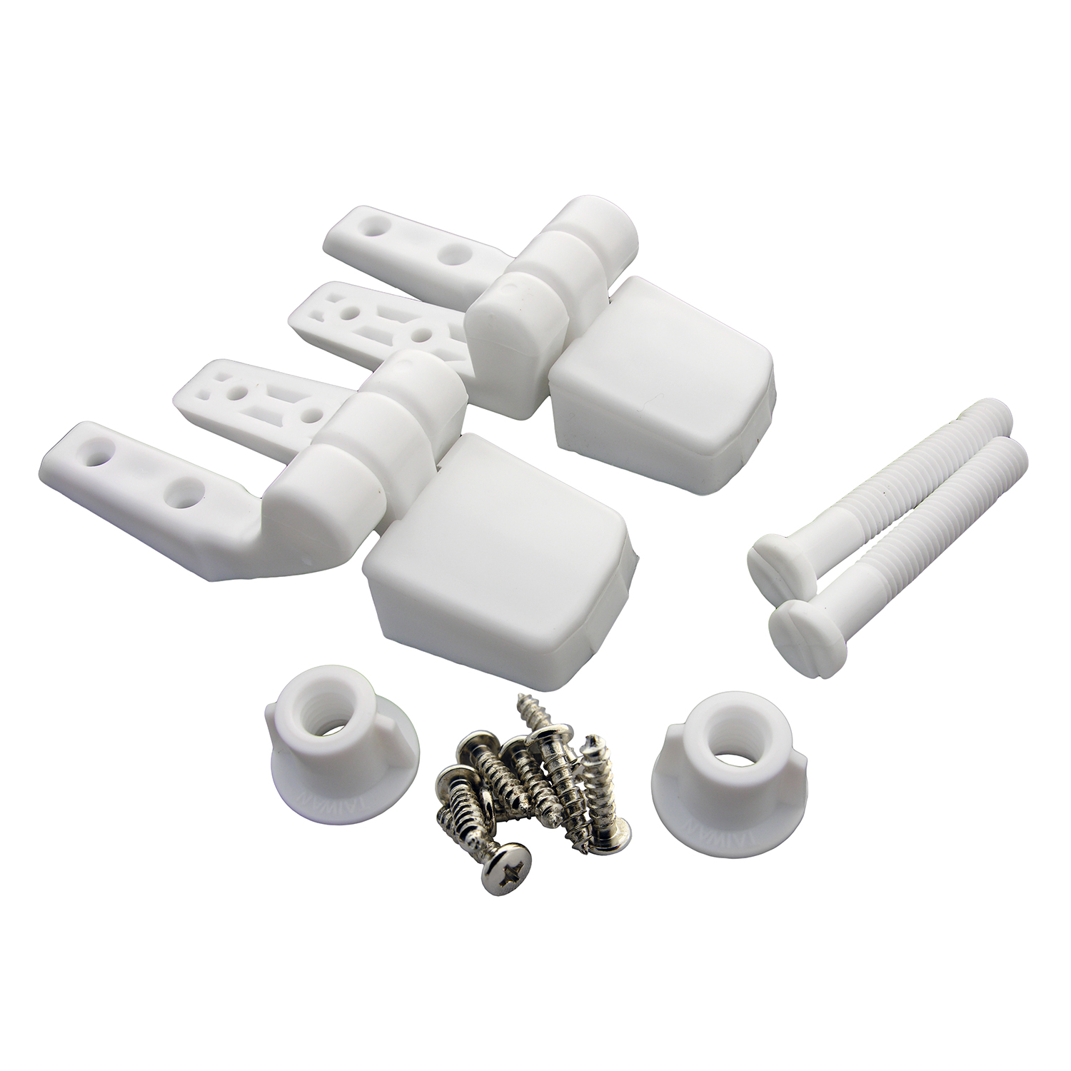 Lasco 14-1039 Seat Hinge Set, Plastic, White, For: Bemis Seats