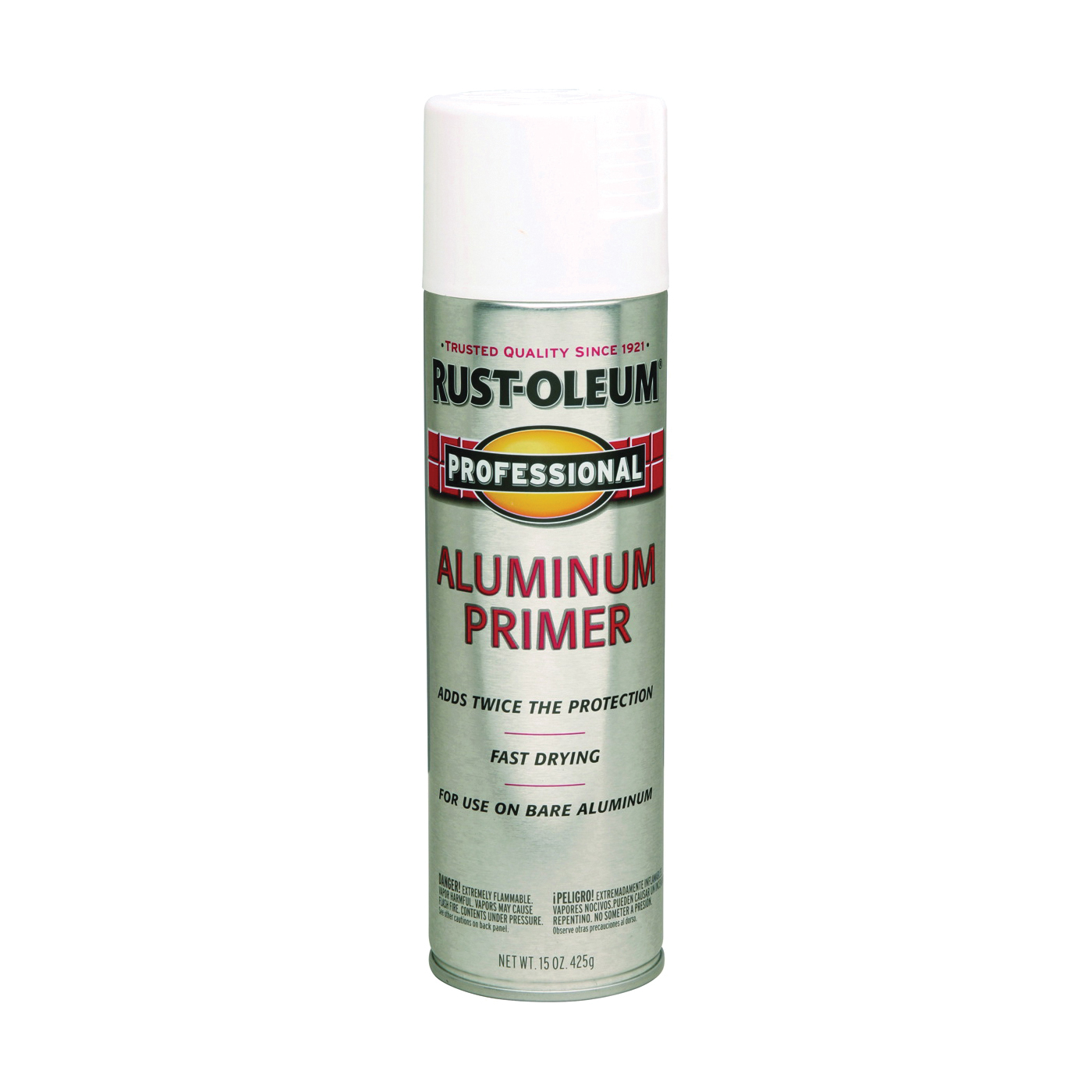 RUST-OLEUM PROFESSIONAL 254170 Primer Spray, Aluminum, Flat/Matte, 15 oz - 2