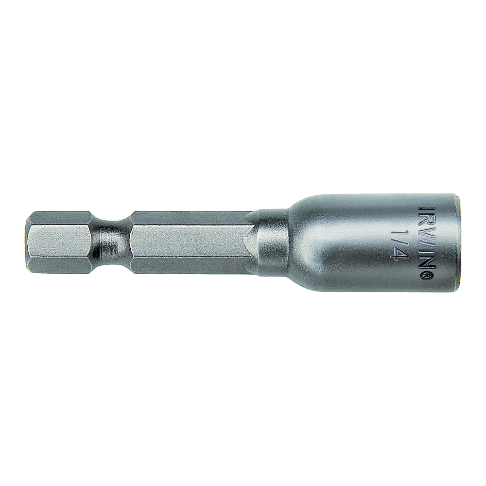 Irwin 3548121C Nutsetter, 7/16 in Dia, 1/4 in Drive, Lobular Drive, 2-9/16 in L, 1/4 in L Shank, Hex Shank, 1/PK