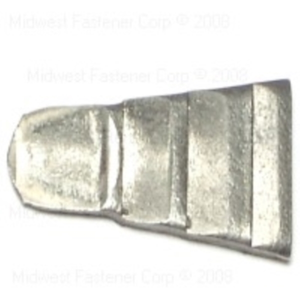 84663 Wedge, 5/32 in L, 3/4 in W Butt, 1-1/8 in H Butt, Metal, Zinc