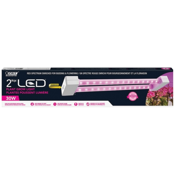 Feit Electric GLP24H/30W/LED Grow Light, 0.25 A, 120 V, LED Lamp, 1300 K Color Temp - 2