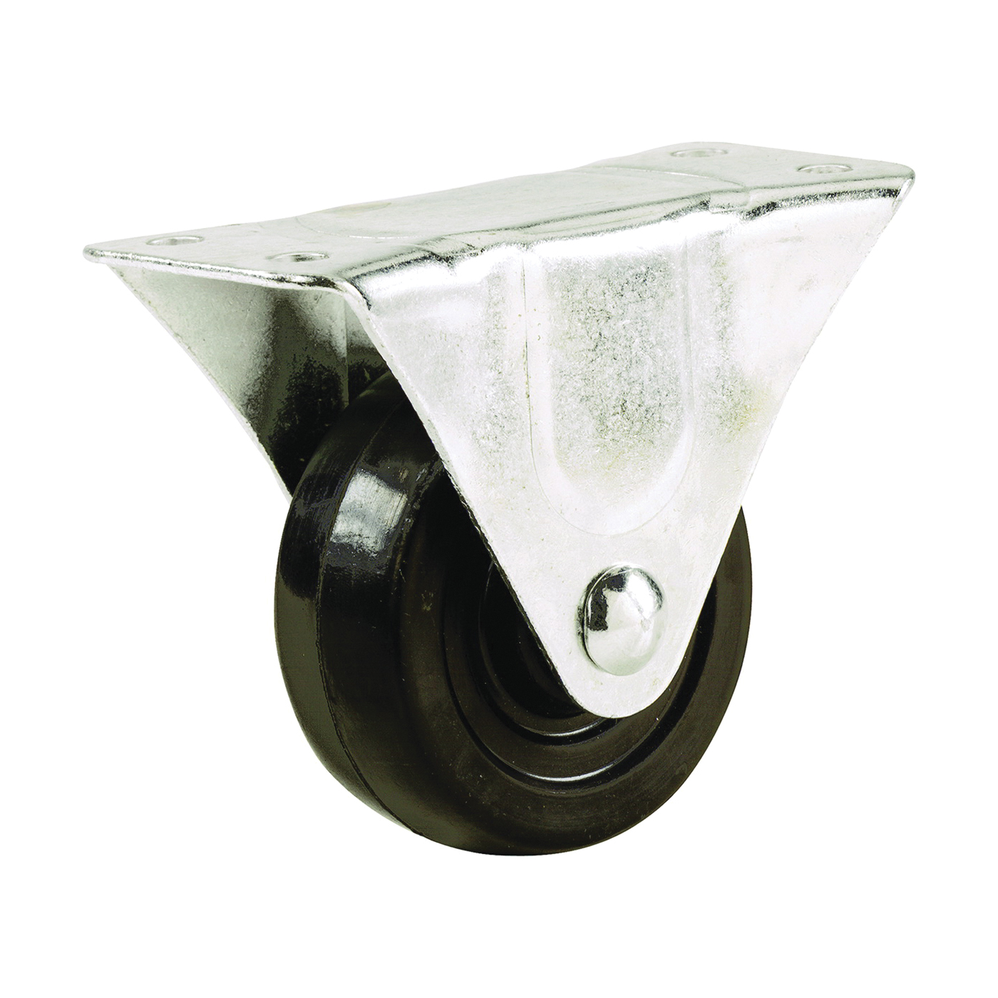 9484 Rigid Caster, 4 in Dia Wheel, 1-1/4 in W Wheel, Rubber Wheel, 225 lb