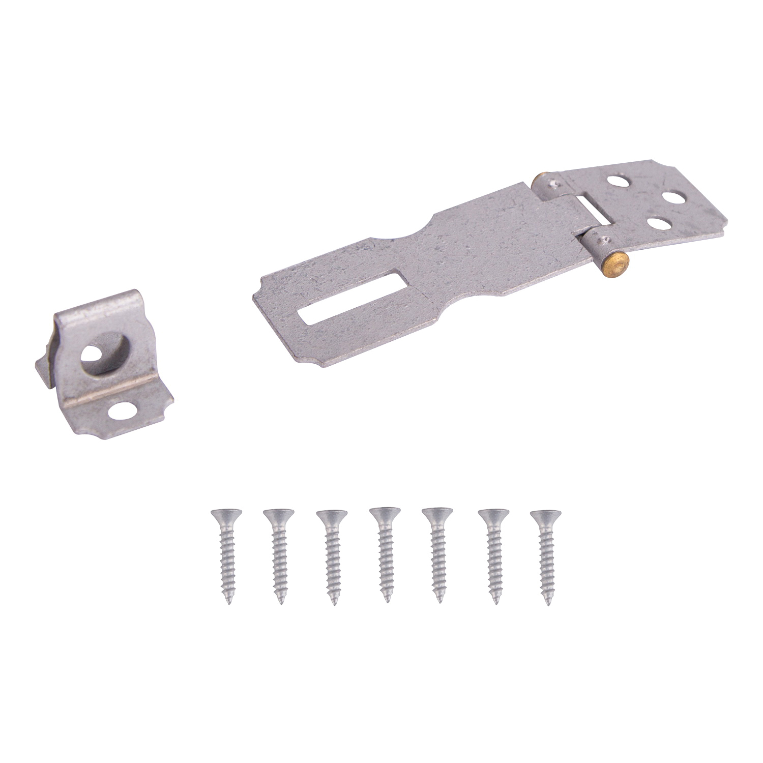 LR-130-BC3L-PS Safety Hasp, 2-1/2 in L, 2-1/2 in W, Steel, Galvanized, 9/32 Dia Shackle, Fixed Staple