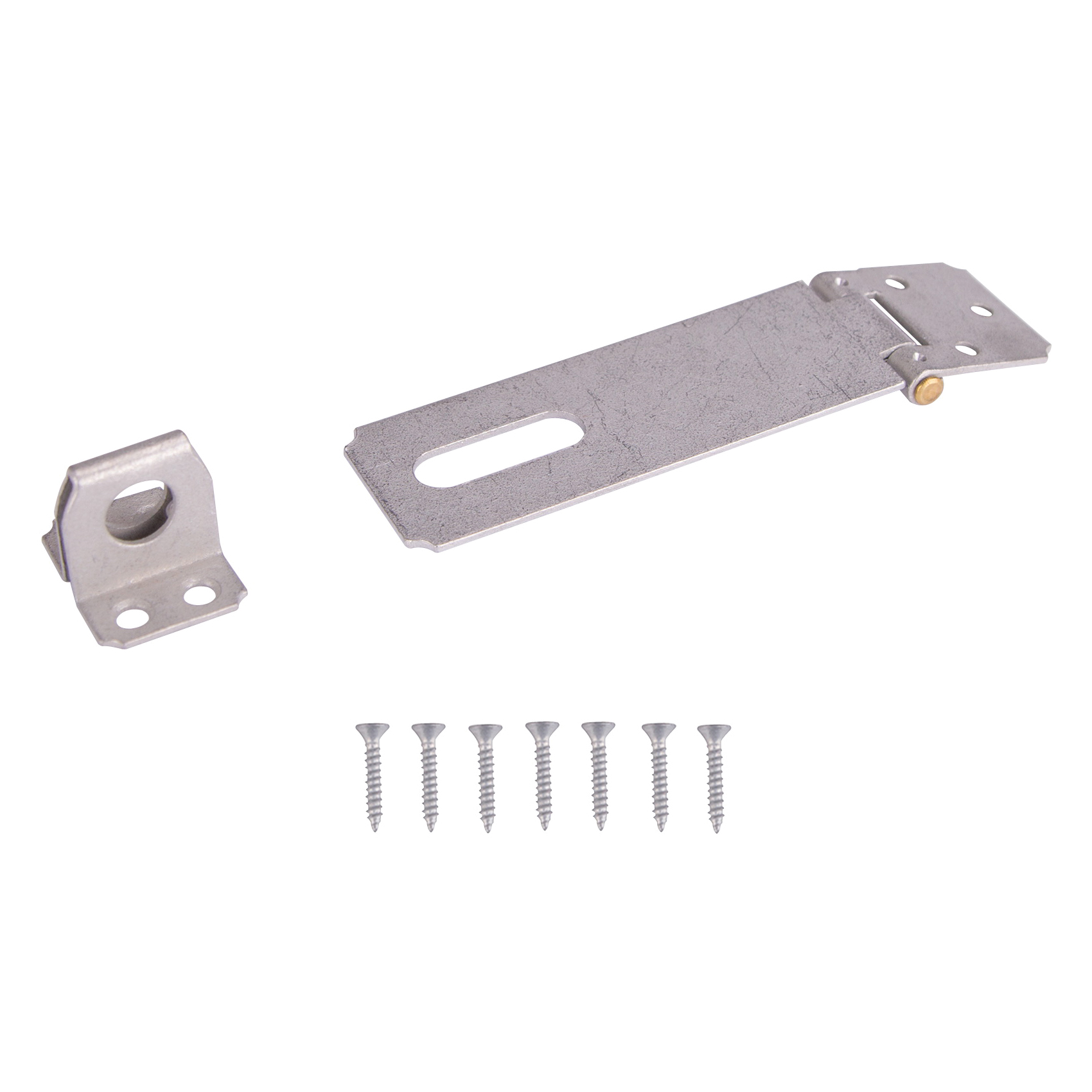 LR-132-BC3L-PS Safety Hasp, 4-1/2 in L, 4-1/2 in W, Steel, Galvanized, 7/16 in Dia Shackle, Fixed Staple