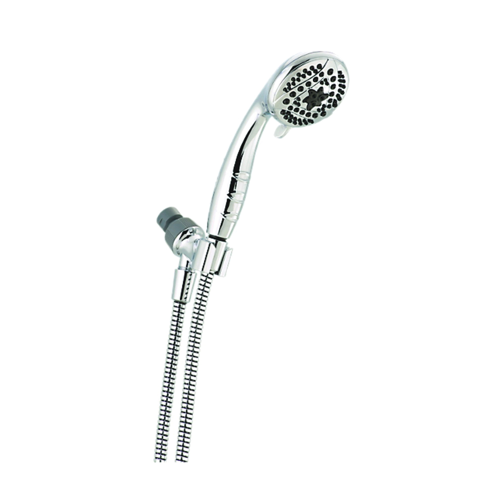 76515C Hand Shower, 1/2-14 Connection, 1.75 gpm, 5-Spray Function, Chrome, 60 in L Hose