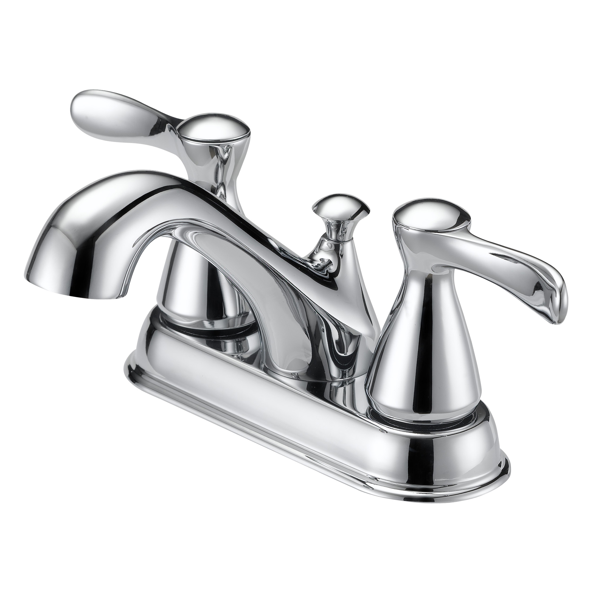 F51B0010CP Lavatory Faucet, 1.2 gpm, 2-Faucet Handle, 3-Faucet Hole, Metal/Plastic, Chrome Plated