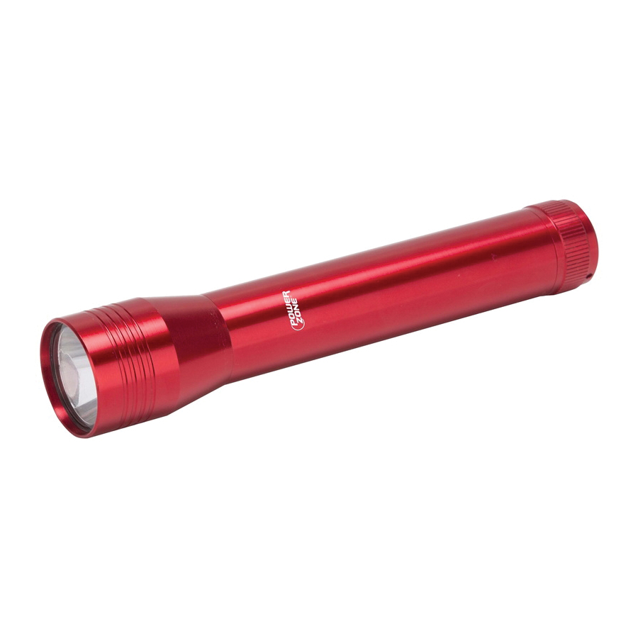 12164M Flashlight, AAA Battery, LED Lamp, 200 Lumens, 90 m Beam Distance, 3 hrs Run Time, Red