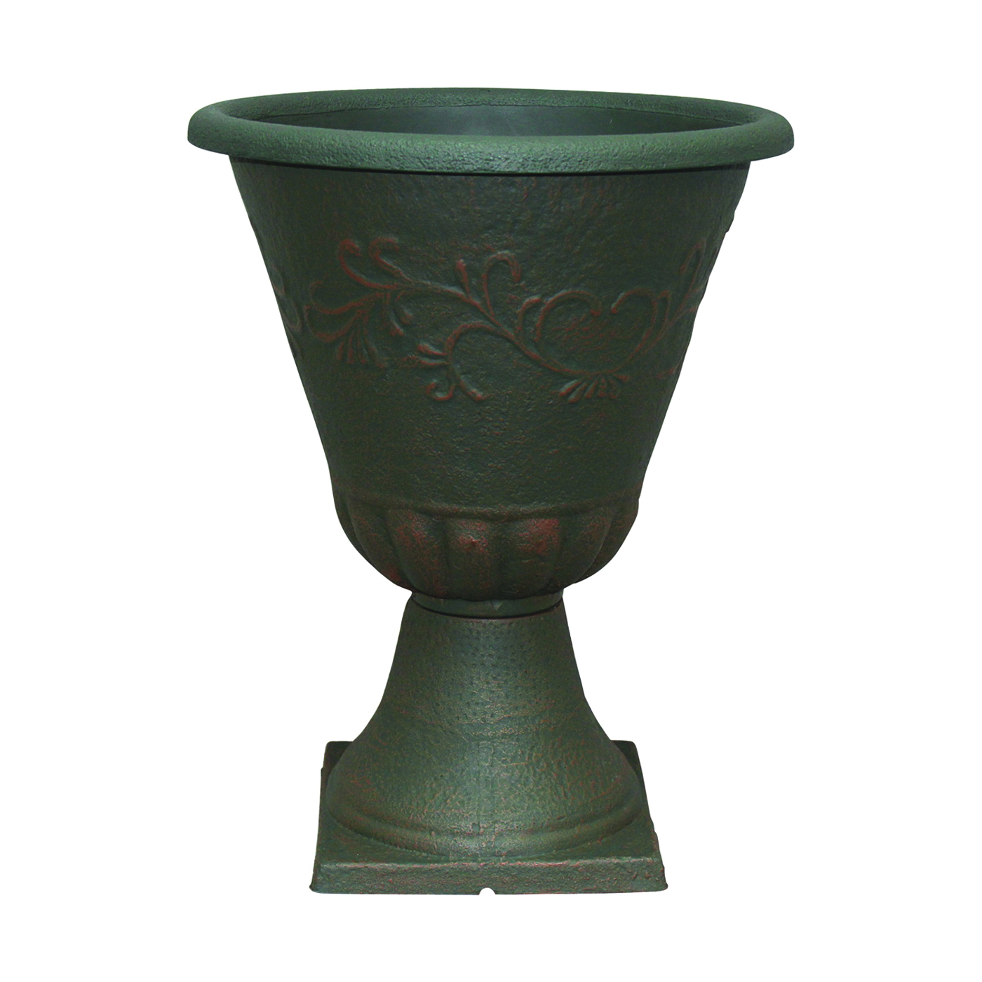 EB-029809 Sonoma Urn, 21 in H, 16 in W, 16 in D, Resin/Stone Composite, Rust