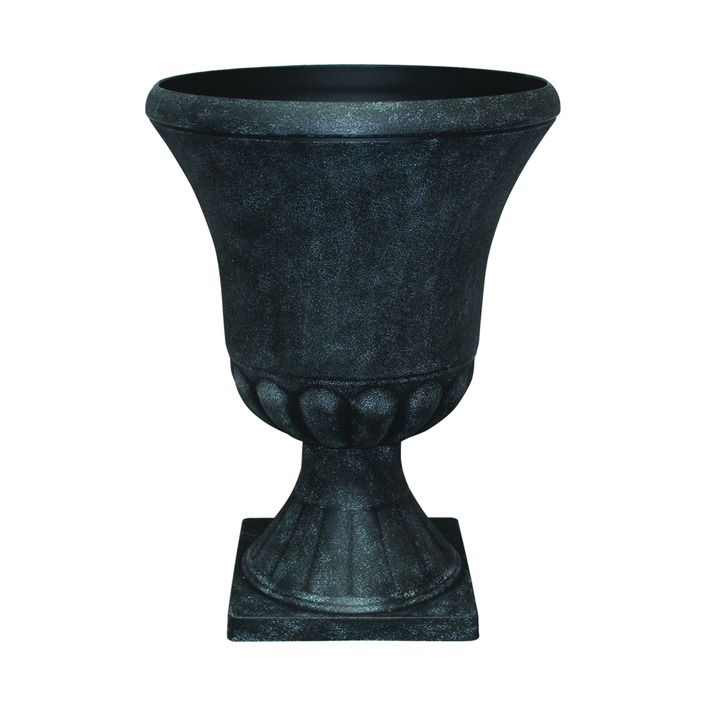 EB-029816 Winston Urn, 16 in W, 16 in D, Resin/Stone Composite, Weathered Black