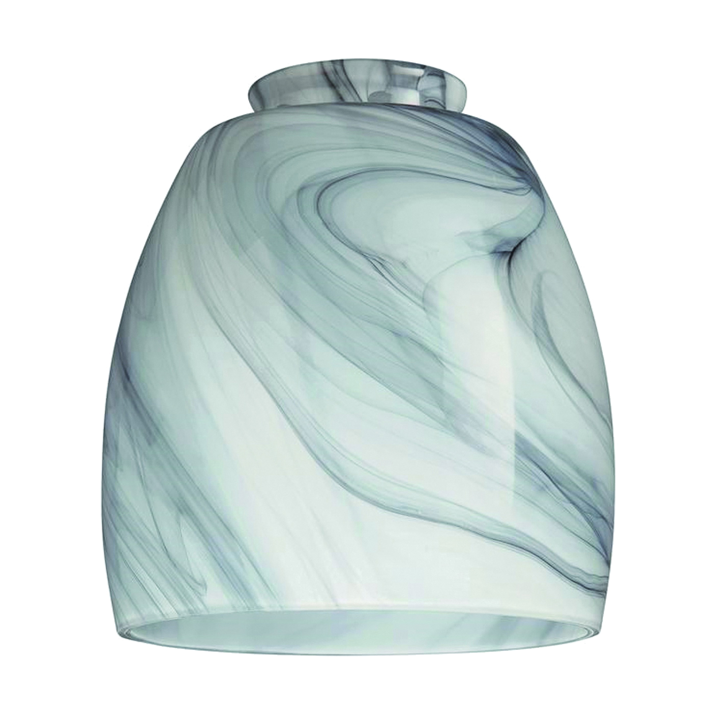 8140900 Light Shade, Tapered Barrel, Glass, Charcoal/White