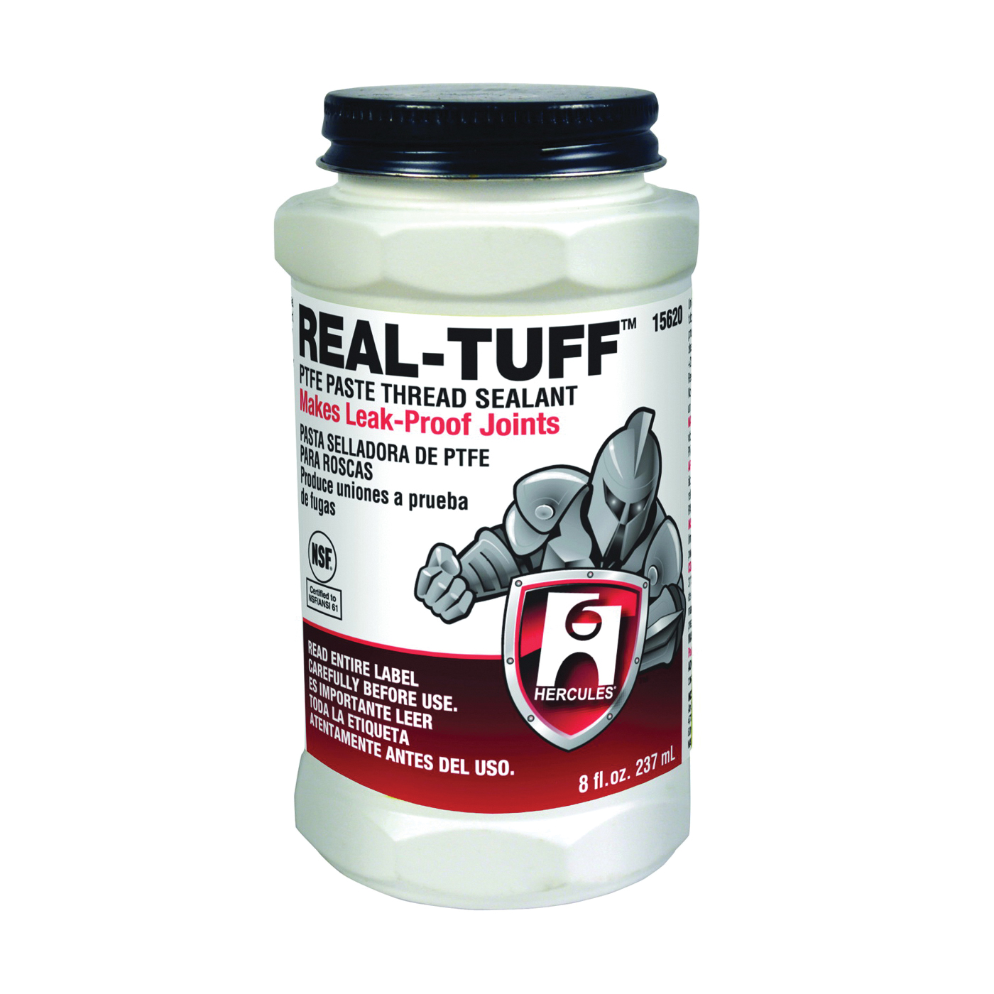 Hercules REAL TUFF 15620 Thread Sealant, 8 oz, Can, Paste, White