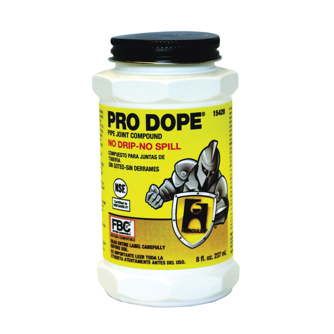 Hercules PRO DOPE 15420 Thread Sealant, 8 oz, Can, Liquid, Paste, Gray