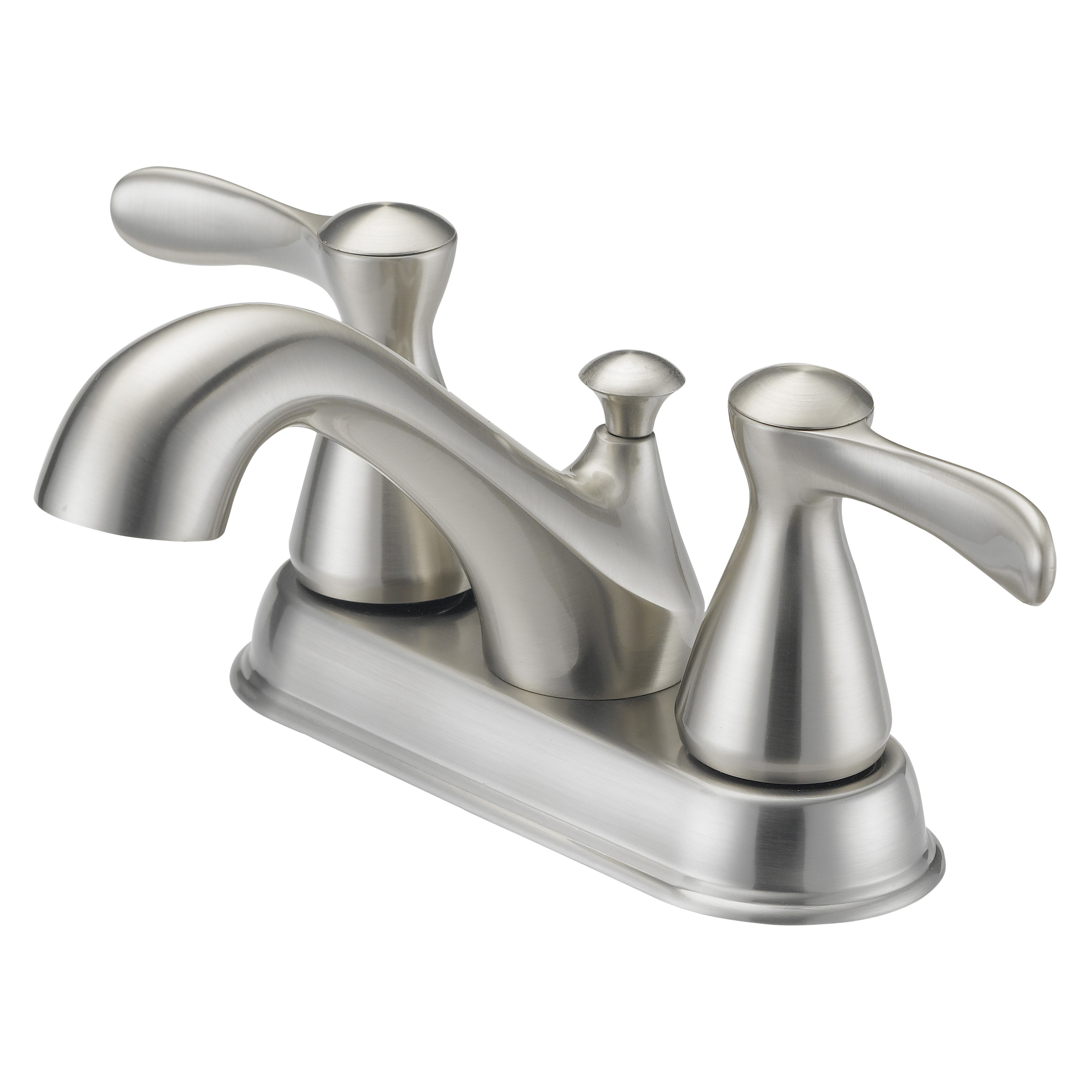 F51B0010NP Lavatory Faucet, 1.2 gpm, 2-Faucet Handle, 3-Faucet Hole, Metal/Plastic, Brushed Nickel