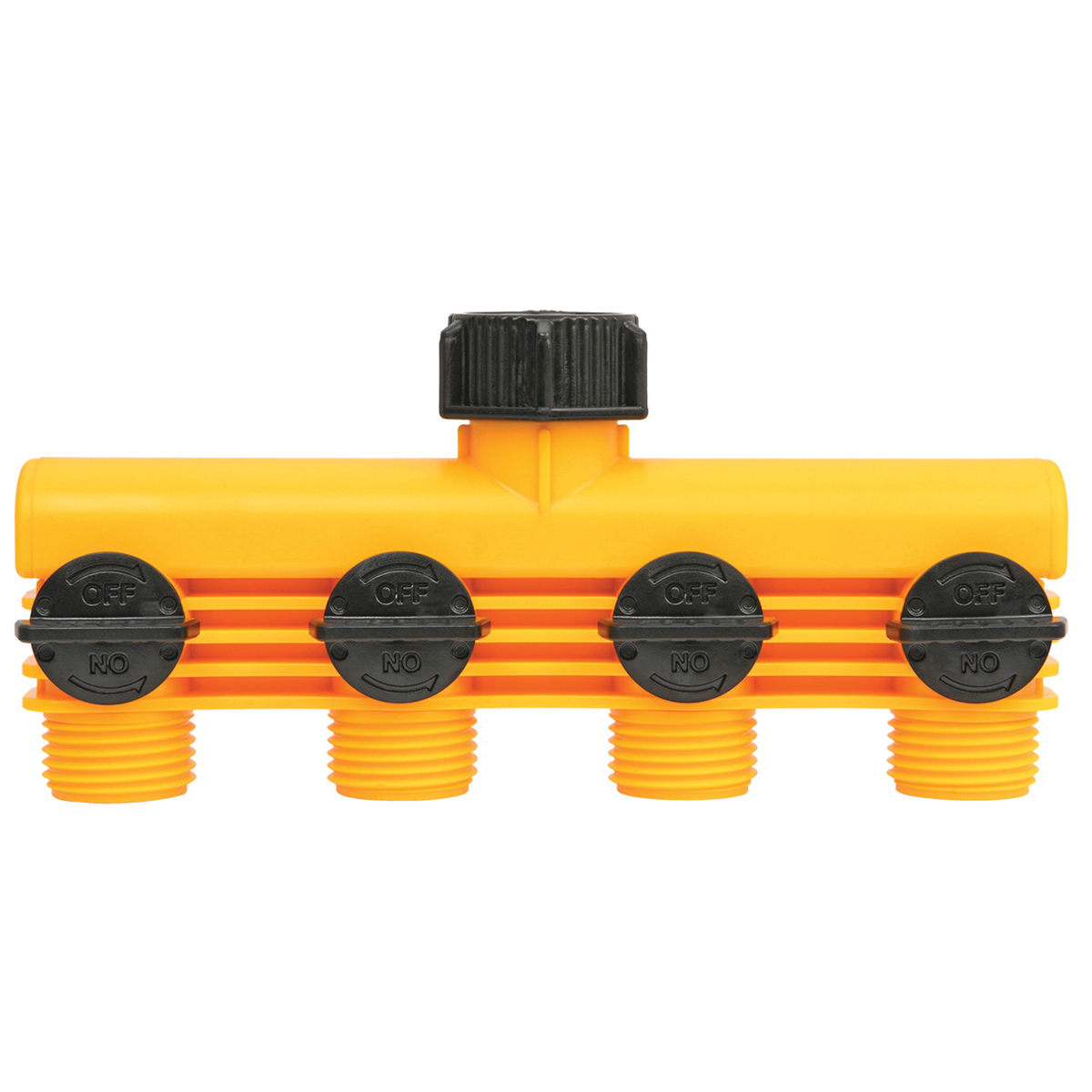 Landscapers Select YM20820 Tap Manifold Connector, 4 Way, Black/Yellow