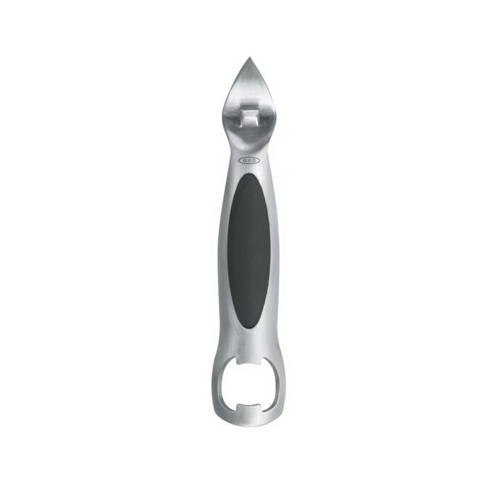 Oxo 1058015 Bottle Opener, Stainless Steel, Black/Silver