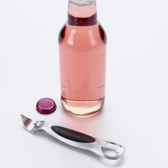 Oxo 1058015 Bottle Opener, Stainless Steel, Black/Silver