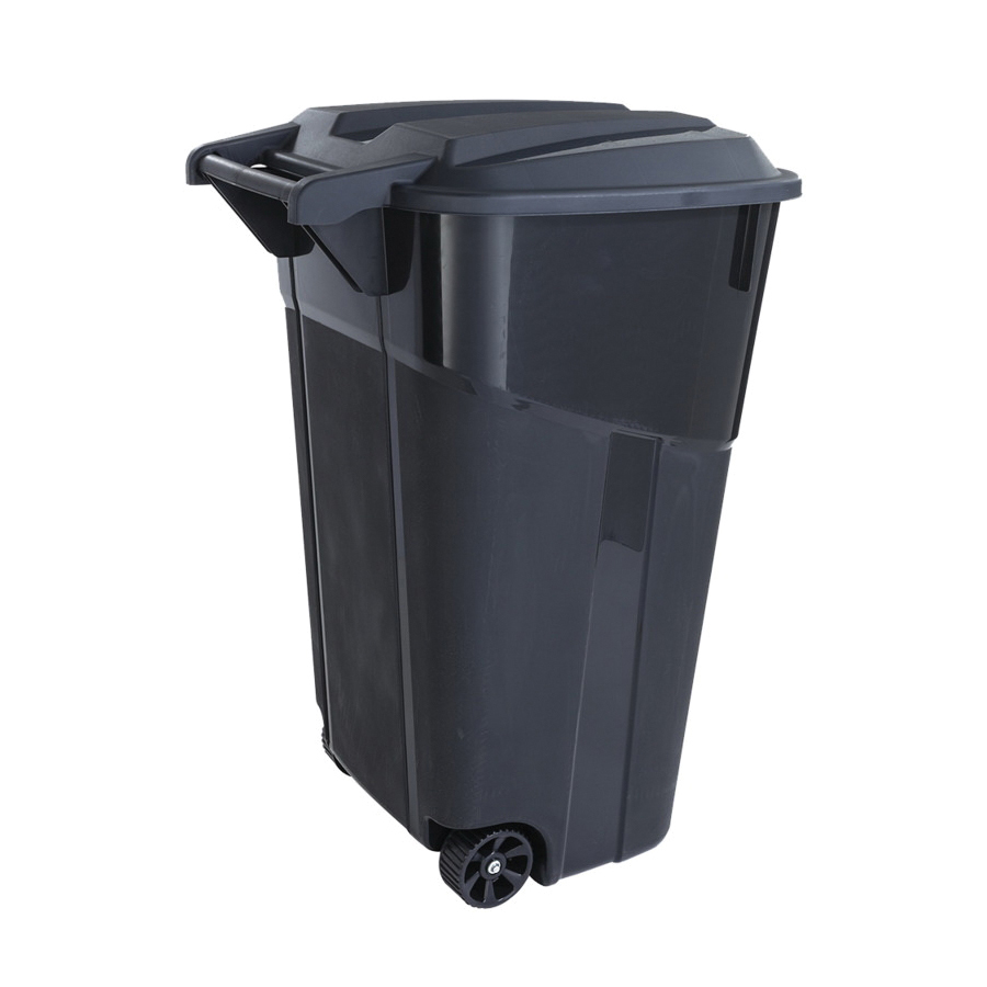 COLORmaxx TI0061 Trash Can, 32 gal Capacity, Black