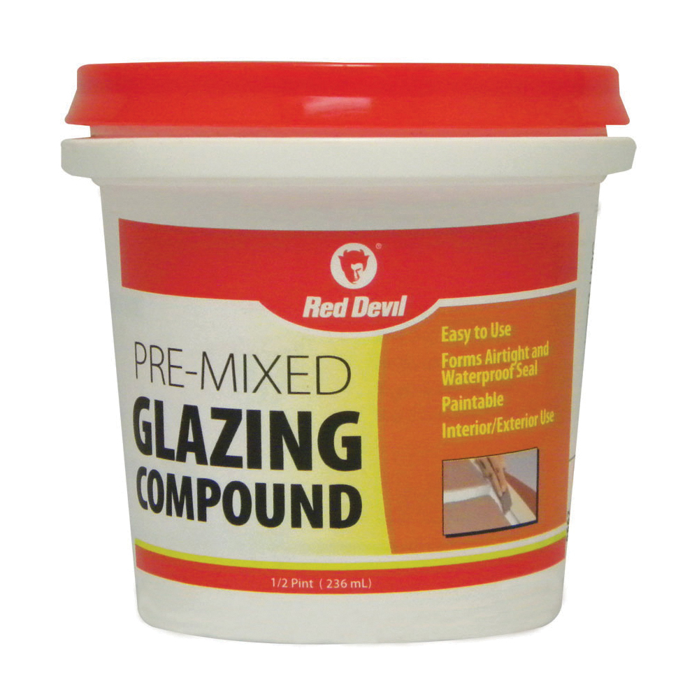 0662 Glazing Compound, Solid, Mild, Off-White, 0.5 pt Tub