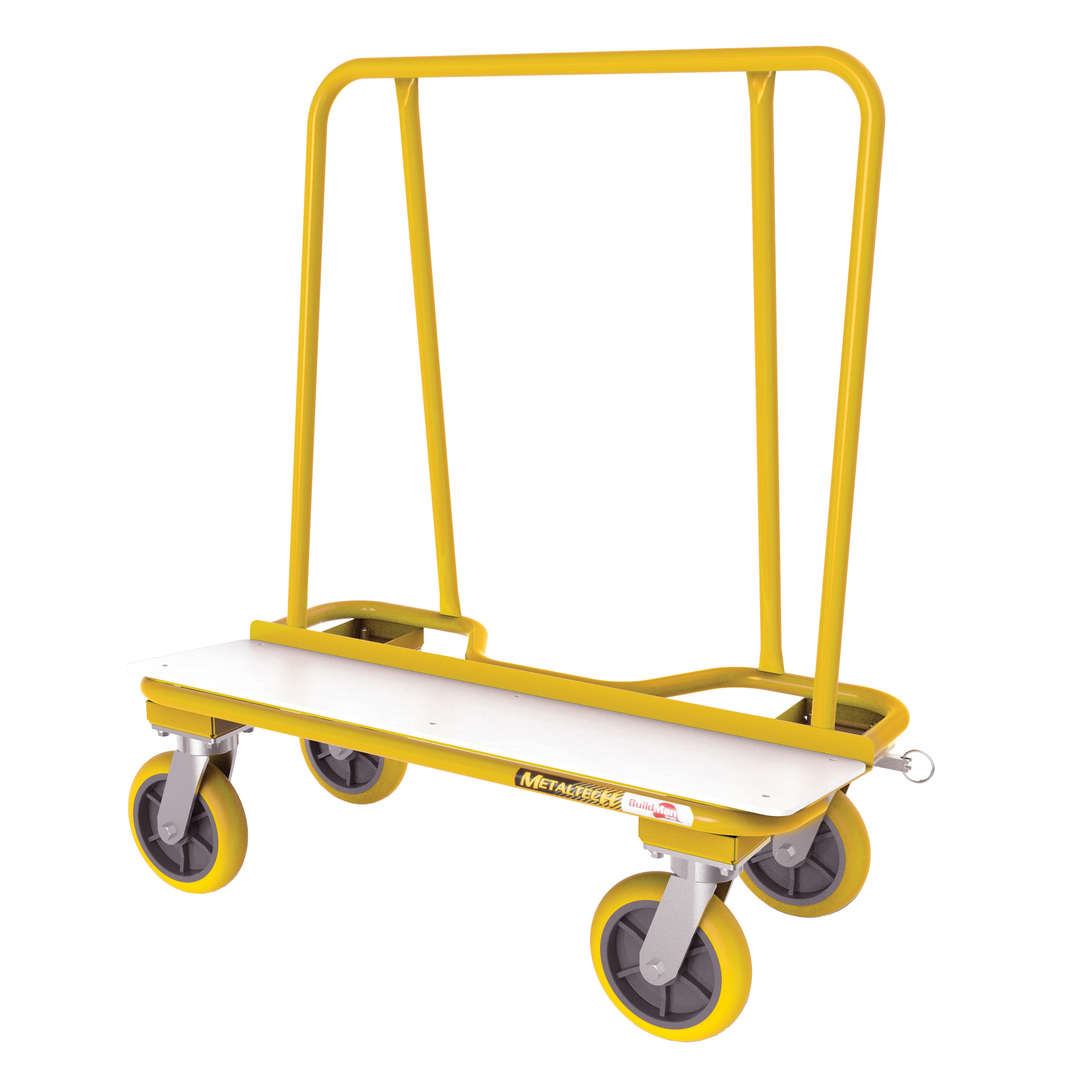 2000 Series I-BMD2131YGR Drywall Cart, 3000 lb, 13, Steel, 38 in OAL, 20 in OAW, Yellow