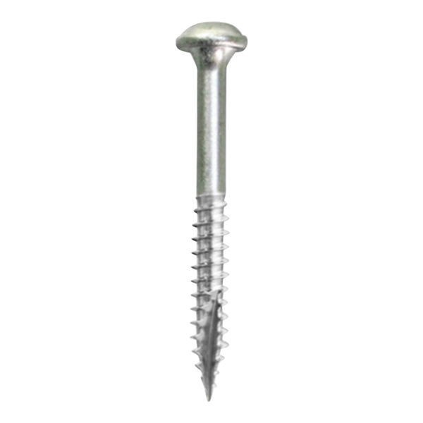 SML-F125 - 500 Pocket-Hole Screw, #7 Thread, 1-1/4 in L, Fine Thread, Maxi-Loc Head, Square Drive, Carbon Steel
