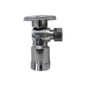 PP2622POLFBG Stop Valve, 1/2 x 3/8 in Connection, Compression, 125 psi Pressure, Brass Body