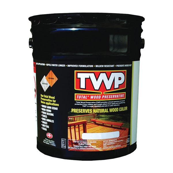 100 Series TWP-116-5 Wood Preservative, Rustic Oak, Liquid, 5 gal, Can