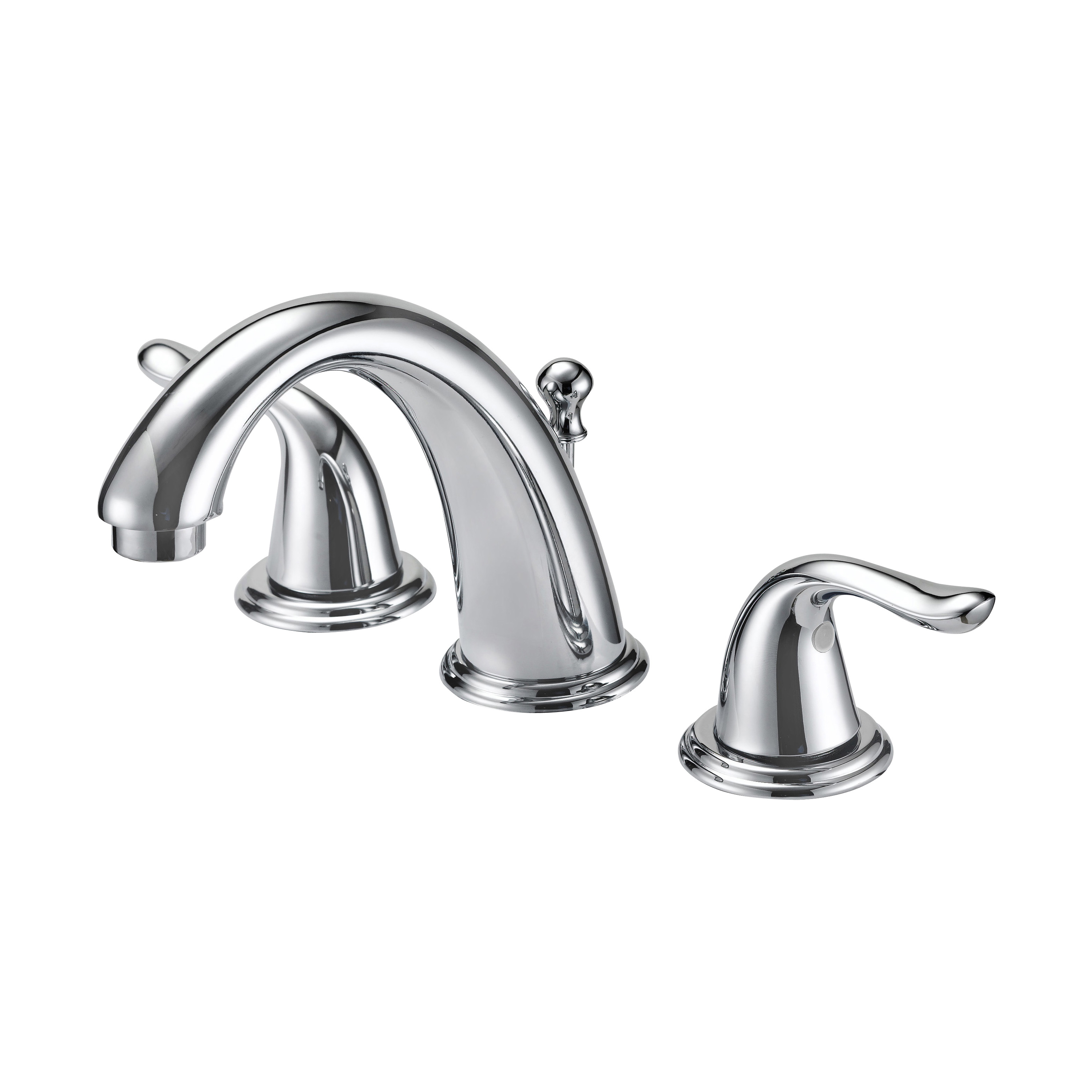 TQ-FW6B0000CP Lavatory Faucet, 1.2 gpm, 2-Faucet Handle, 3-Faucet Hole, Brass/Plastic/Zinc, Lever Handle