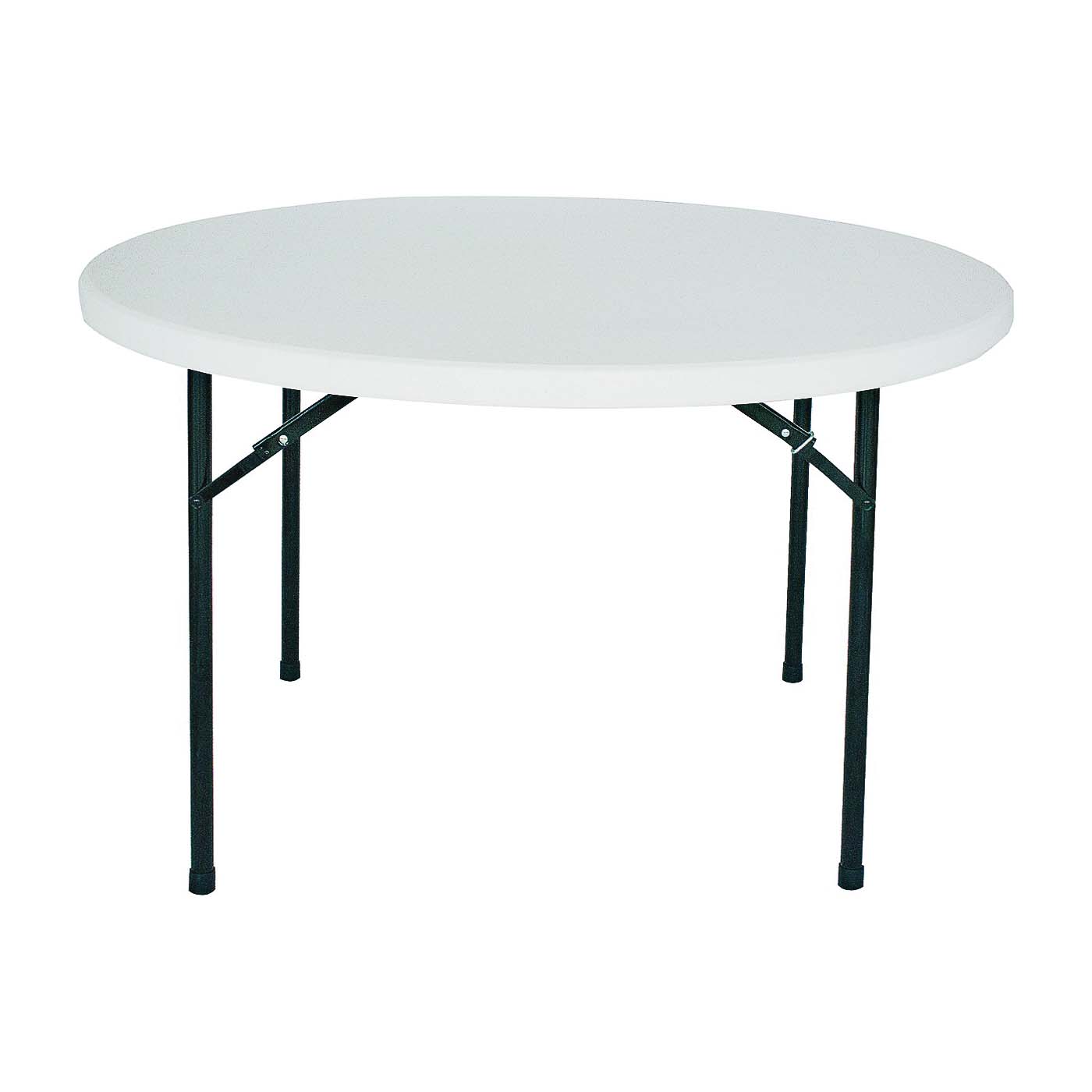 BT048X001A Folding Table, 48 in OAW, 48 in OAD, 29-1/4 in OAH, Steel Frame, Polyethylene Tabletop